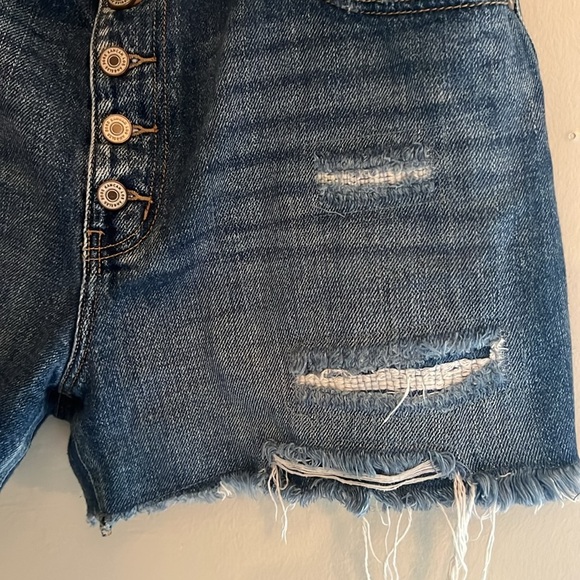 KanCan Blue Distressed Jean Shorts High-Waisted - Picture 5 of 9